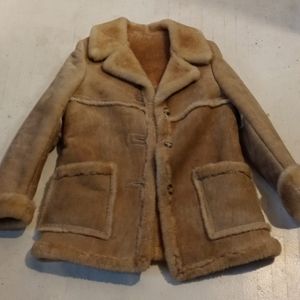 Fort Worth vintage shearling wool coat
